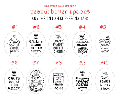 Name peanut butter spoon, Personalized ice cream shovel Engraved name cutlery Custom Christmas keepsake gift for her him mom dad boyfriend