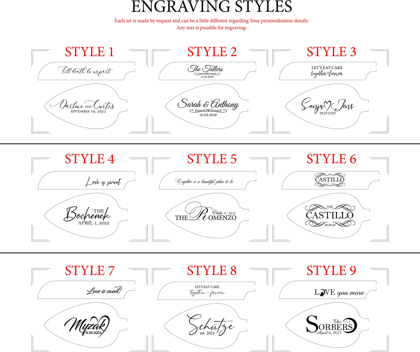 Luxury Customized Wedding Cake Cutting Set,  Solid Engraved Server Knife Gift, Personalized Anniversary Birthday New House Keepsake for her