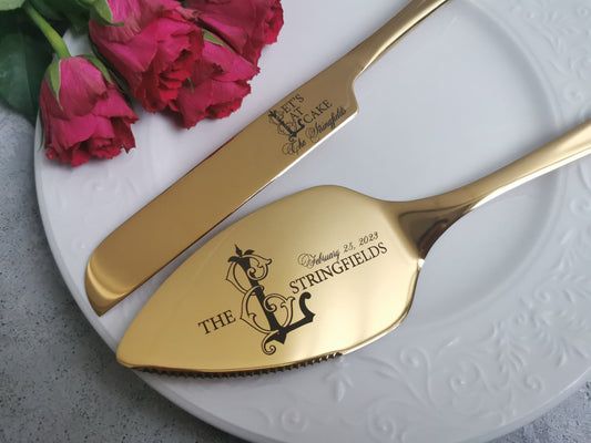 Wedding cake serving set, Personalized Birthday Anniversary Knife Server Gift Custom engraved black gothic keepsake My anchor Love Present