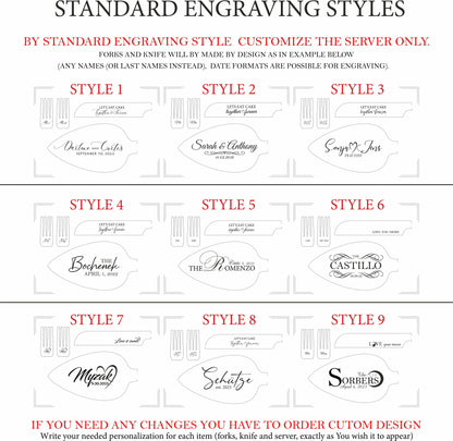 Engraved Cake Serving Set of Knife, Server & Forks: Personalized Must-Have Gift for Wedding Anniversary Bridal Shower Party, Mr Mrs Keepsake