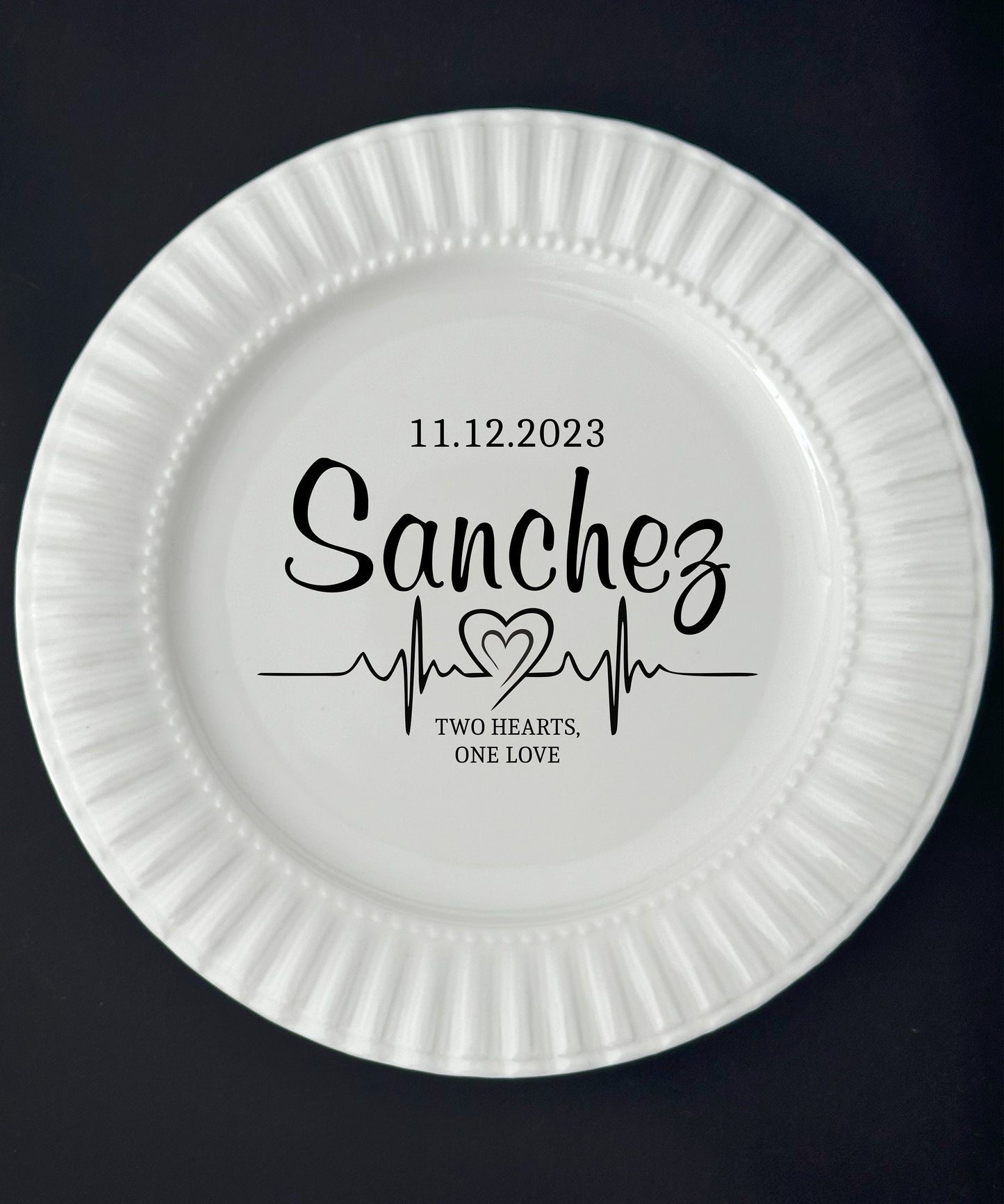 Personalisiertes Tortenbesteck-Set mit Gabeln und Tellern: Graviertes Silberbesteck, Geschenk zur Brautparty