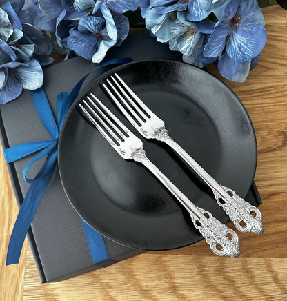 Engraved Wedding Forks Set: Personalized Mr & Mrs Keepsake
