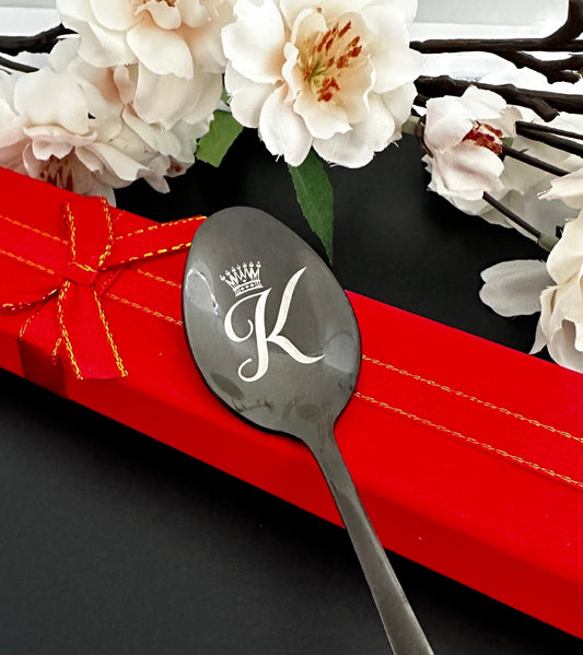 Personalized Engraved Spoon – Stainless Steel 6 Inch Custom Spoon – Gift for Coffee, Tea, Ice Cream, Peanut Butter Lovers