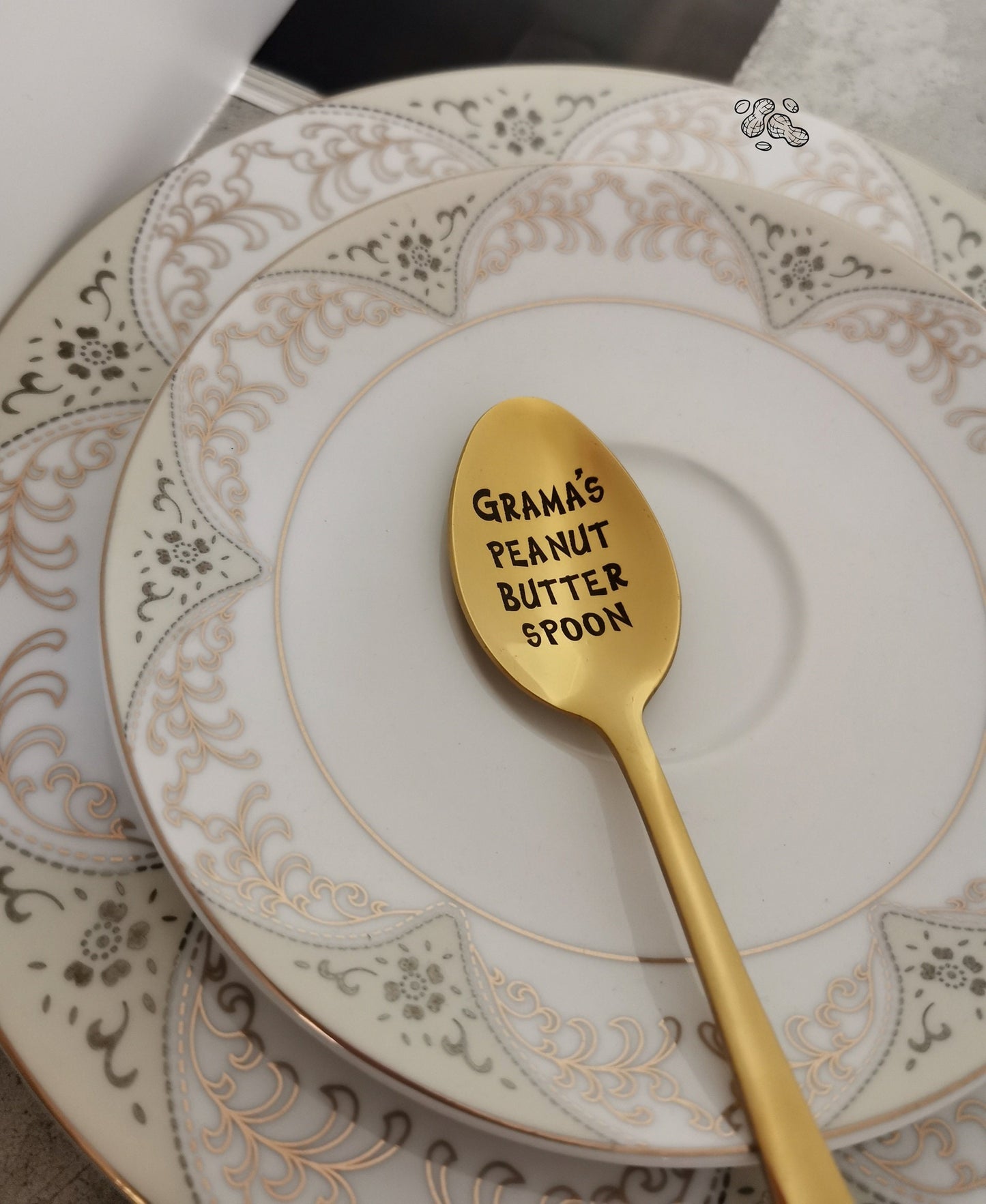 Personalized Engraved Chocolate Peanut Butter Spoon with Name – Funny Christmas Stocking Stuffer, White Elephant Gift for Family & Coworkers