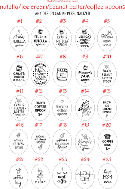 Personalized Engraved Chocolate Peanut Butter Spoon with Name – Funny Christmas Stocking Stuffer, White Elephant Gift for Family & Coworkers