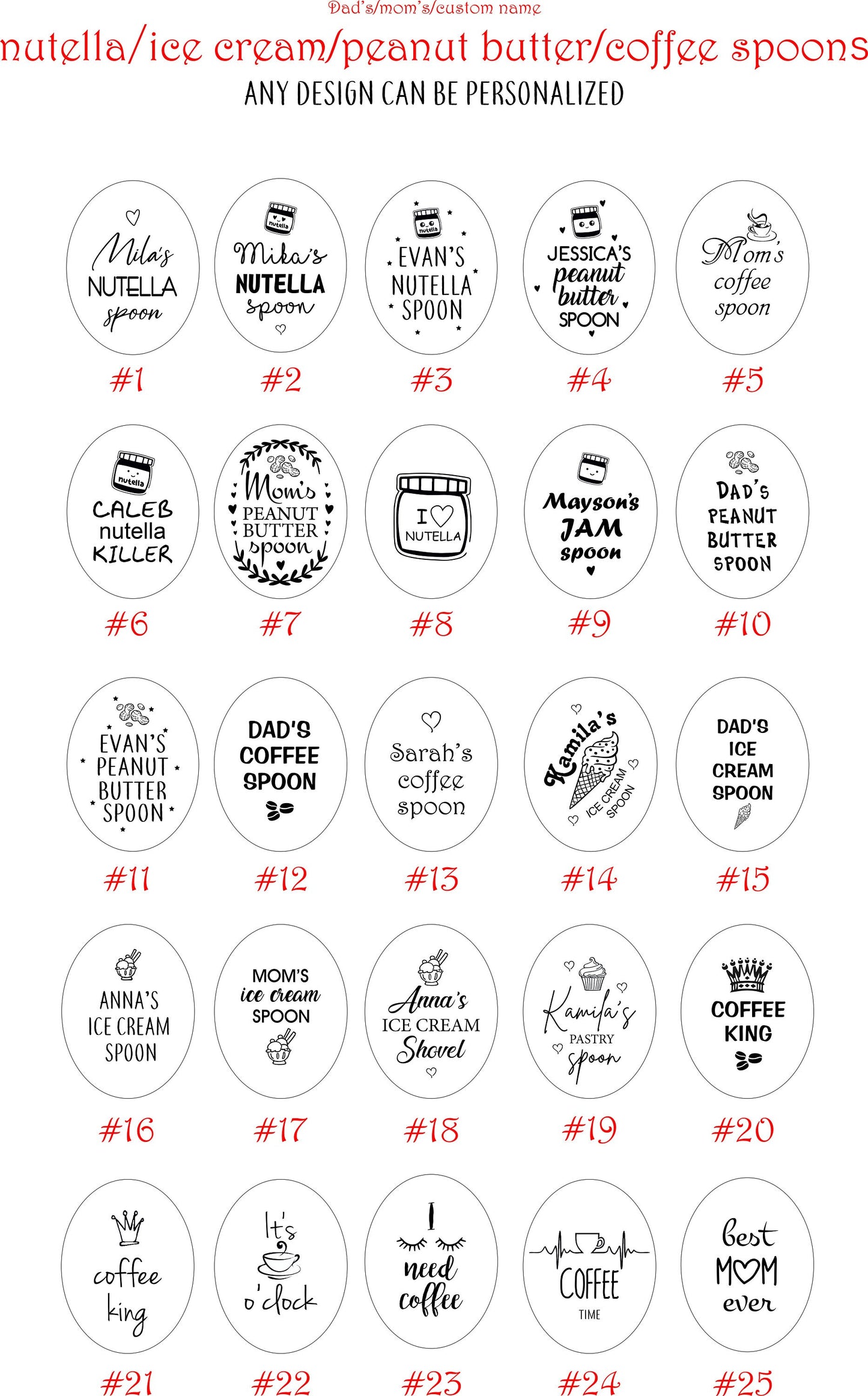 Personalized Cocoa Spoon, Engraved Peanut Butter Shovel for Dad, Stocking Stuffer for Kids, Family Corporate Favors, Christmas Basket Filler