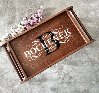 Personalized Wooden Bed Tray Table: UV Printed Folding Lap Desk