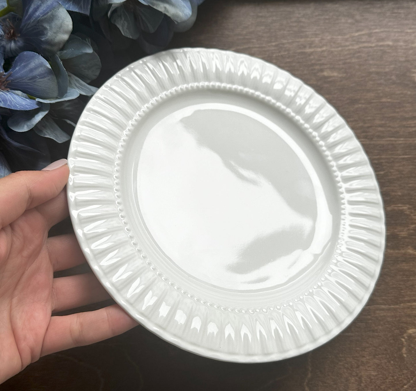 Personalized Anniversary Bridal Shower Keepsake for the Couple: White Porcelain Wedding Plate with Custom Names, Last Name, Wedding Date