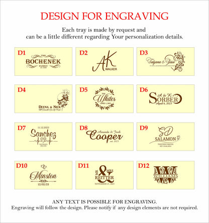 Engraved Wooden Bed Tray Table: Personalized Folding Breakfast Desk