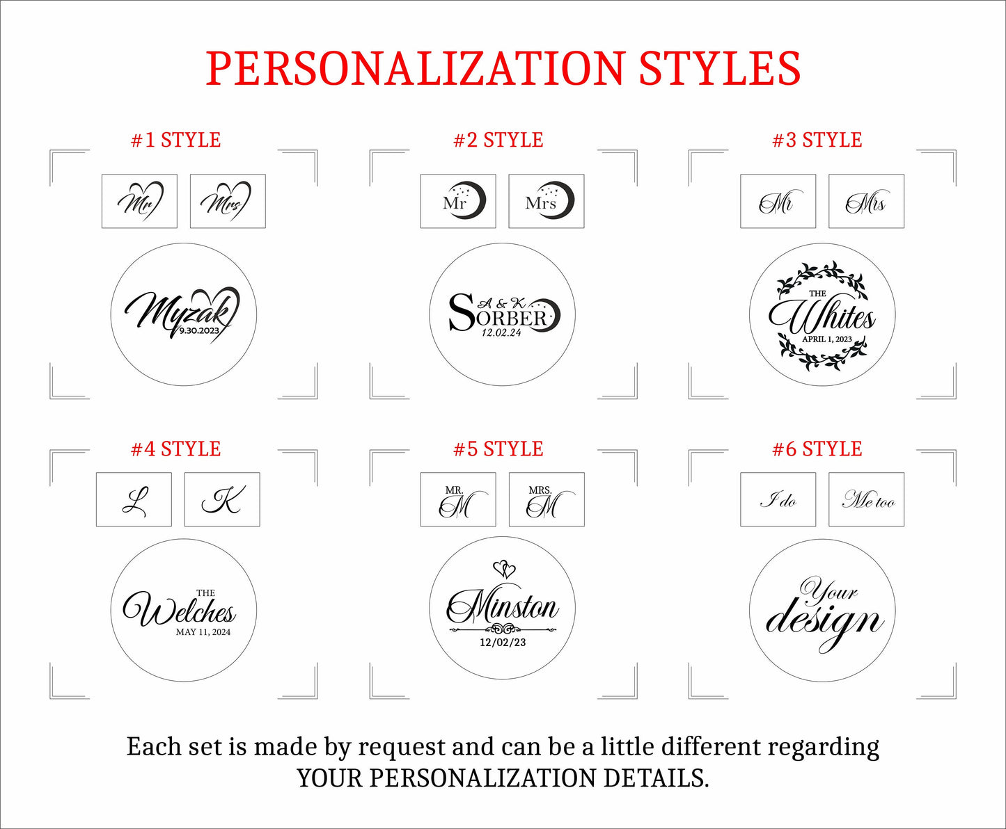 Personalized Wedding Forks & Plate Set: Solid Porcelain Mr Mrs Cake Tasting Ceremony Keepsake