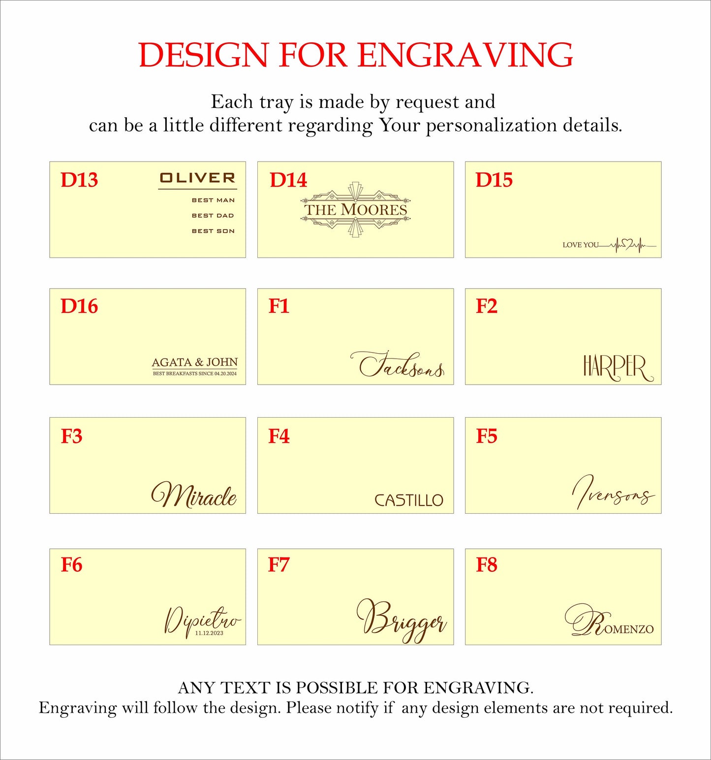 Engraved Wooden Bed Tray Table: Personalized Folding Breakfast Desk