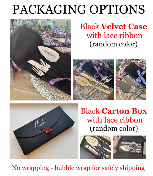 Solid Black Cake Cutting Set for Couple: Custom Engraved Wedding, Anniversary, Engagement Keepsake for Best Friends, Son, Daughter