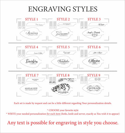 Graviertes Tortenmesser- und Gabelset – Geschenk zum Hochzeitstag, Junggesellinnenabschied oder zur Brautparty: Edelstahlbesteck, Aufschrift „Mr Mrs Couple“, US-Steuern bezahlt