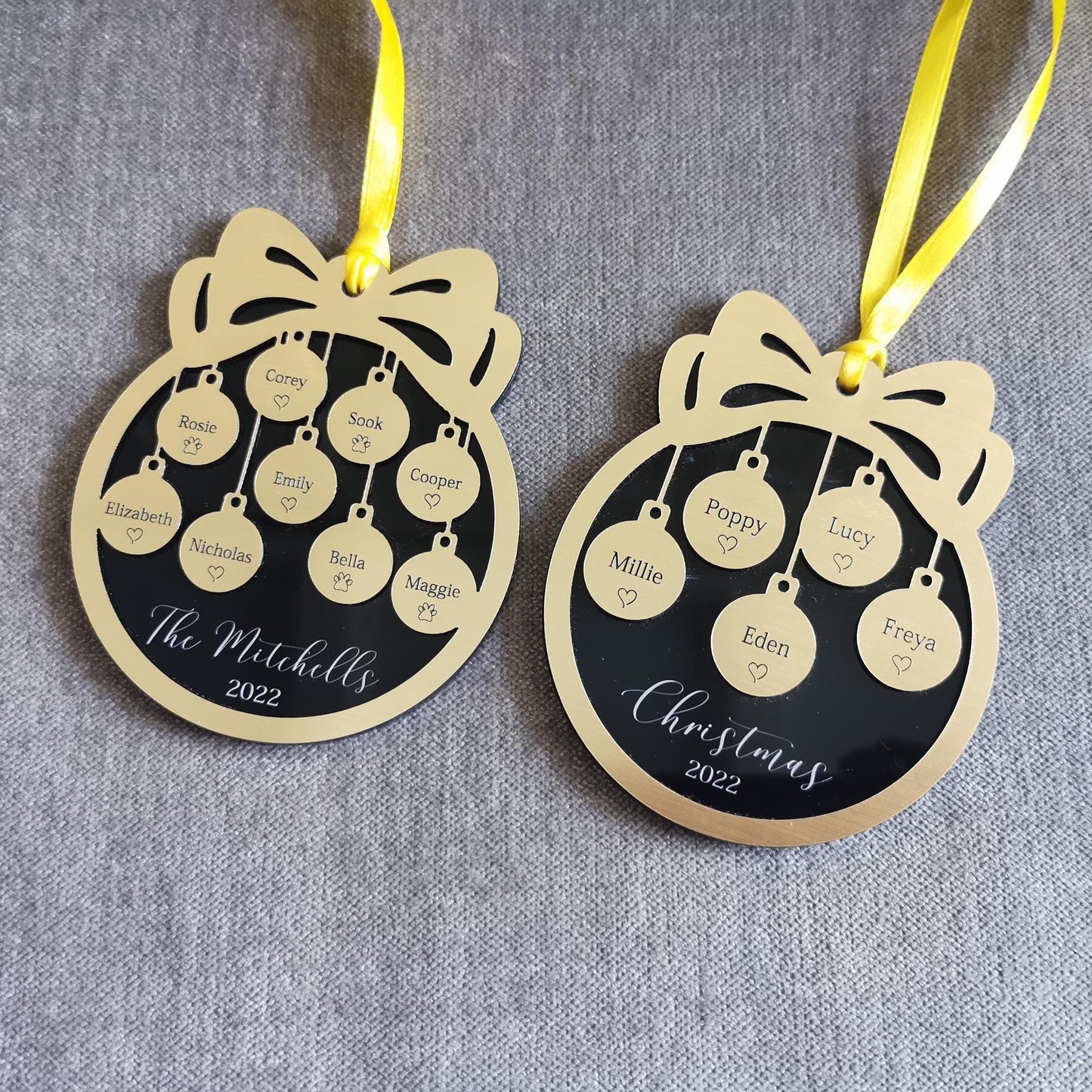 Our First Christmas Ornament - Wedding Gift, Anniversary Keepsake, Engagement, Custom Family Ornament, Romantic Gift, Bridal Shower Present