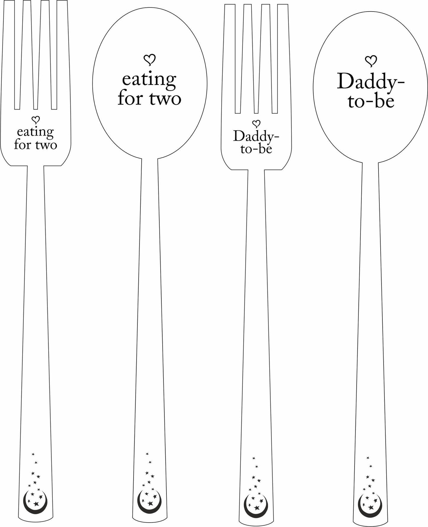 2 sets of gold spoon and fork, gift wrapped, express delivery