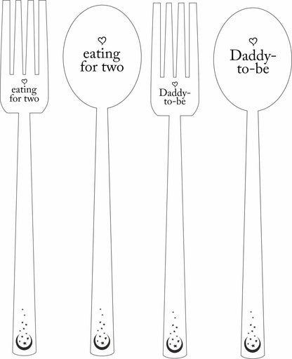 2 sets of gold spoon and fork, gift wrapped, express delivery