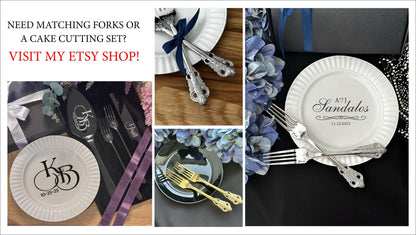 Personalized Anniversary Bridal Shower Keepsake for the Couple: White Porcelain Wedding Plate with Custom Names, Last Name, Wedding Date